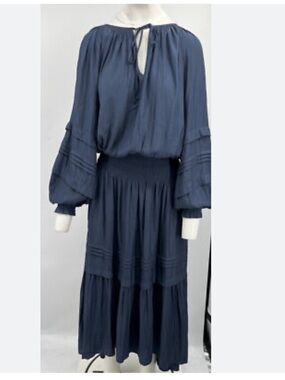 NWT Ramy Brook Tropez Navy tiered maxi dress.